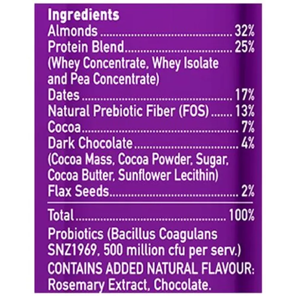 Yoga Bar 20g Protein Bar - Chocolate Brownie, No Added Sugar, Loaded With Fibre - Image 3