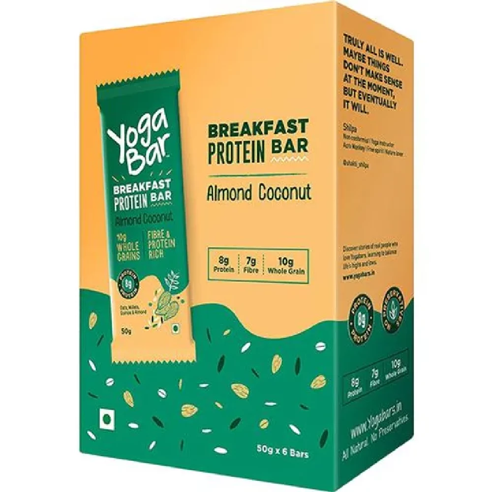 Yoga Bar Breakfast Protein Variety Bar - Almond Coconut Yoga Bar Breakfast Protein Variety Bar - Almond Coconut--50 g Pack of 6
