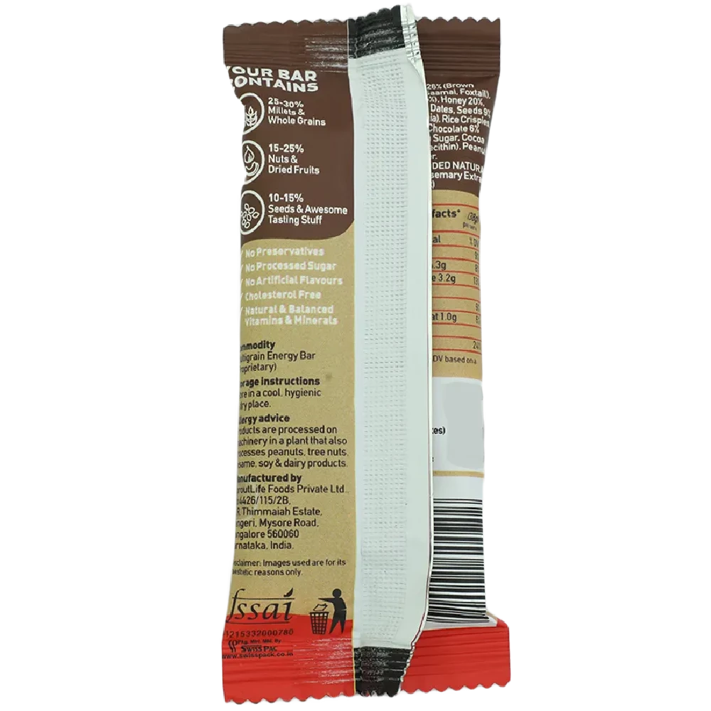 Yoga Bar Multigrain Energy Bar - Chocolate Chunk Nut, Healthy, High In Protein & Fibre - Image 10