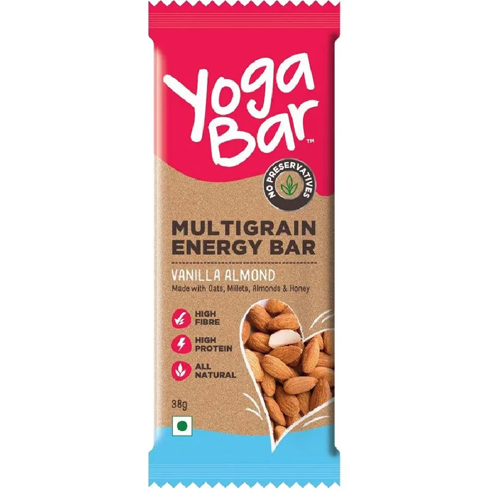Yoga Bar Multigrain Energy Bar - Vanilla Almond, Healthy Snack, High In Protein & Fibre - Image 6