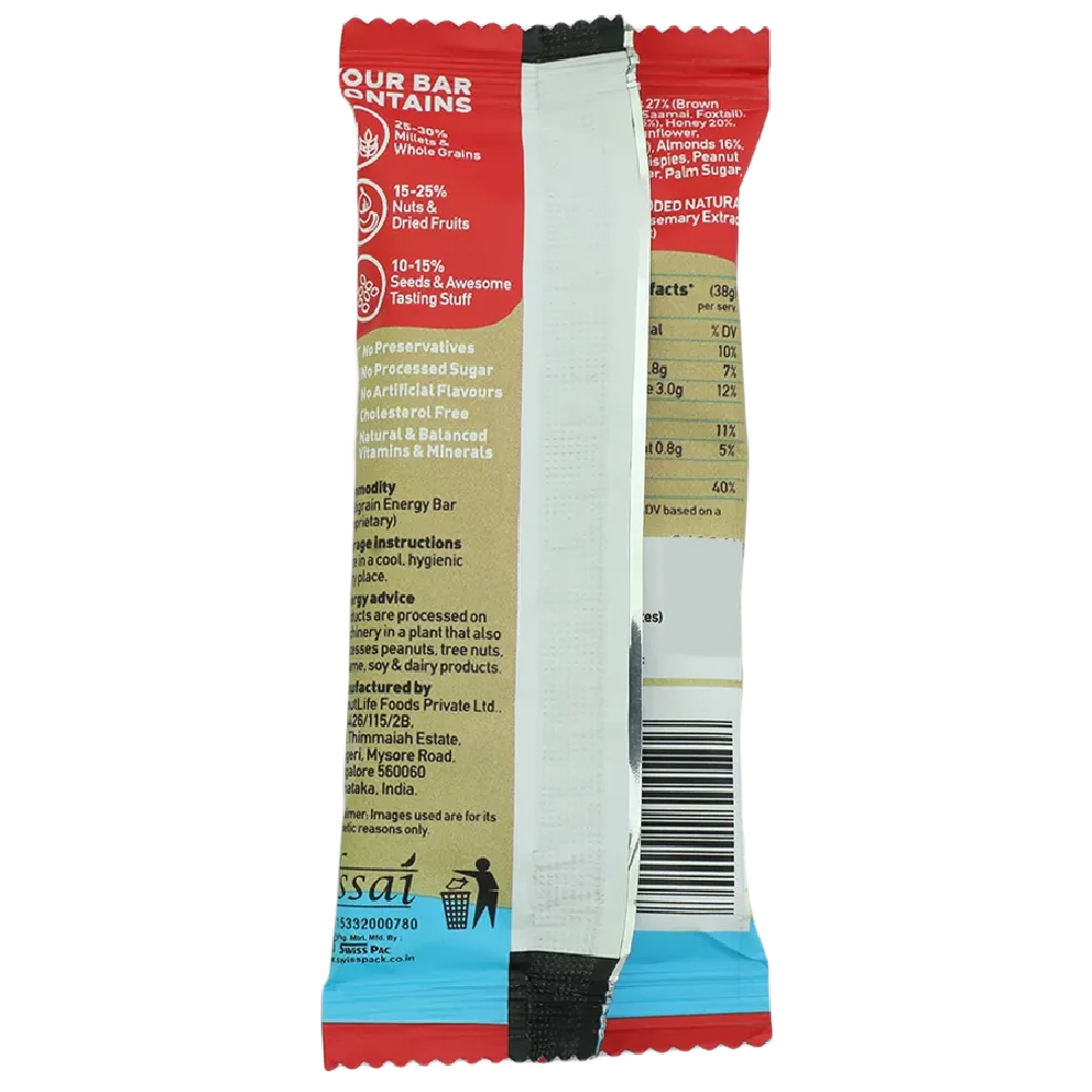 Yoga Bar Multigrain Energy Bar - Vanilla Almond, Healthy Snack, High In Protein & Fibre - Image 11