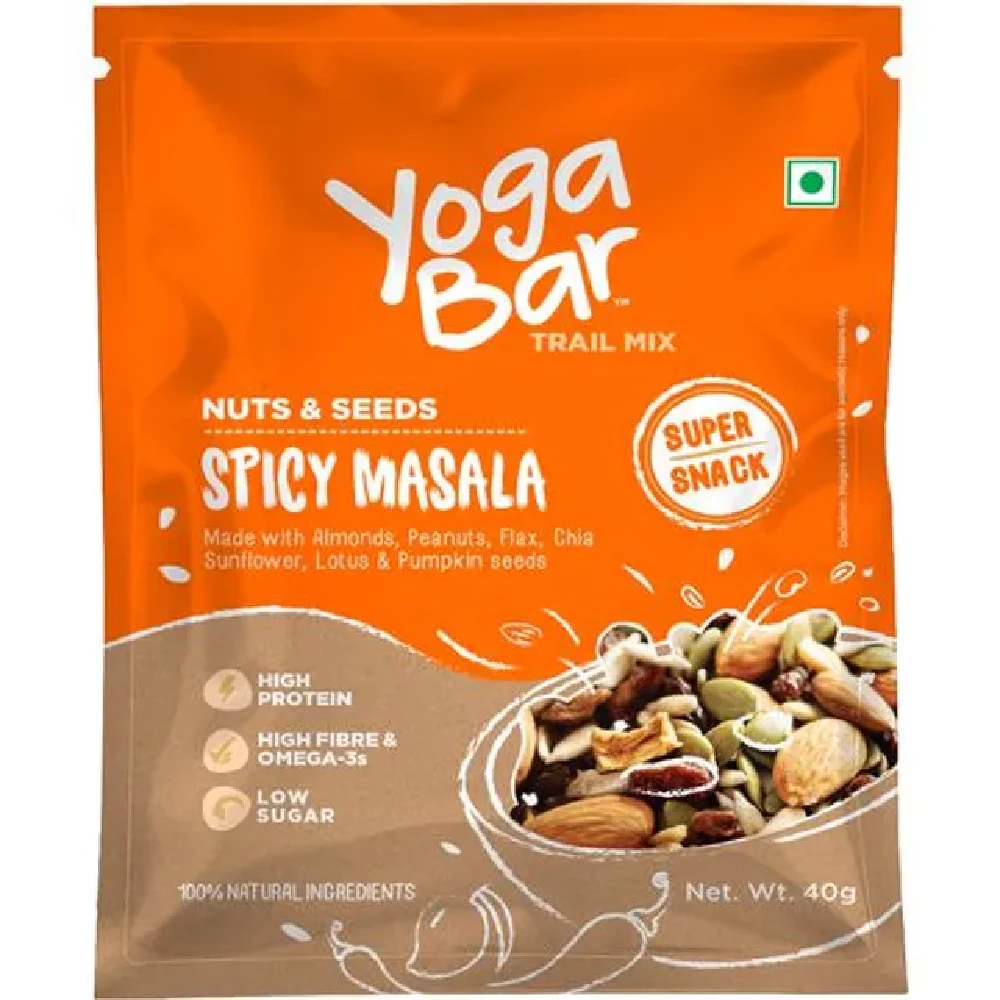 Yoga Bar Nuts & Seeds Trail Mix Spicy Masala
