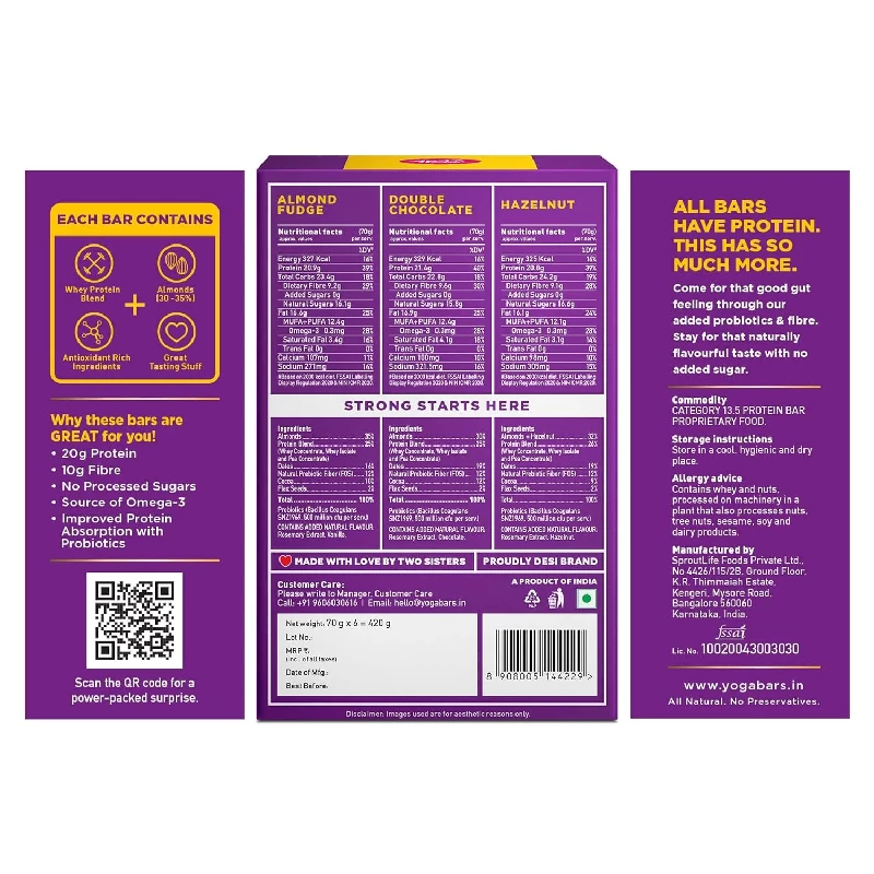 Yogabar No Added Sugar Protein Bars (Pack of 2) - Image 9