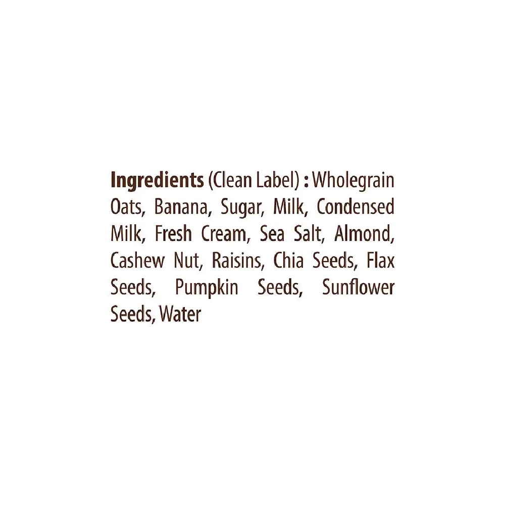 Yu Banana Caramel Instant Oats - Healthy Breakfast, Rich In Fibre & Protein - Image 3