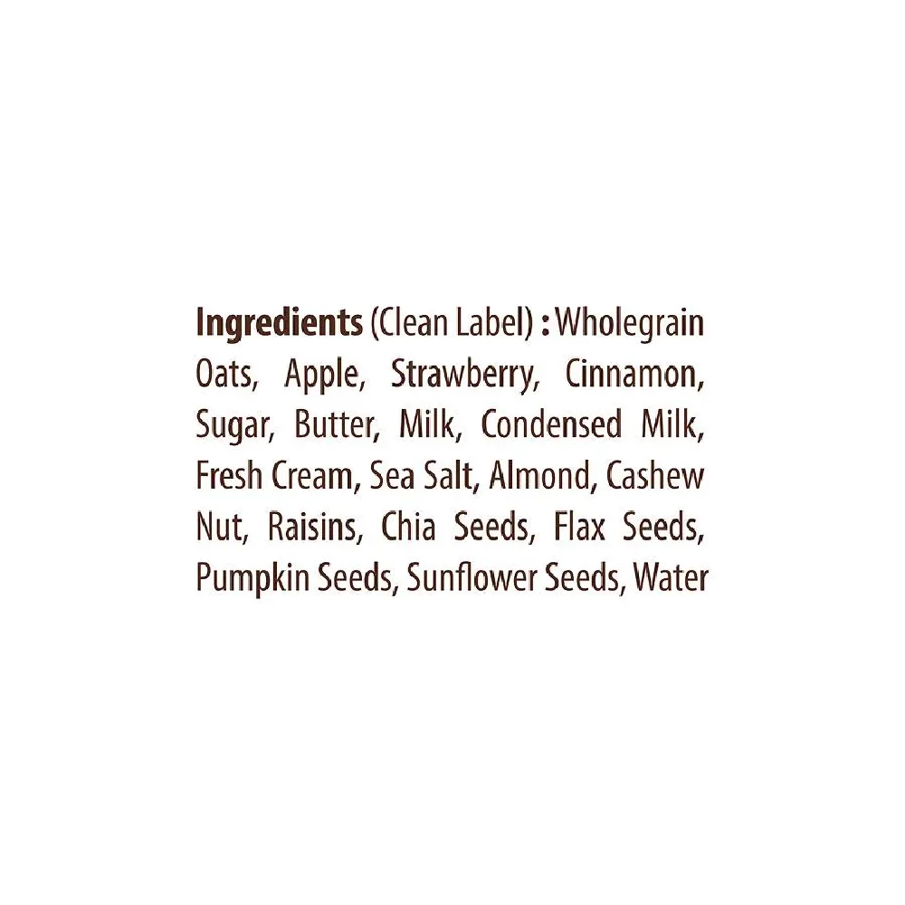 Yu Berry Apple Cinnamon Instant Oats - Healthy Breakfast, Rich In Fibre, Protein - Image 3