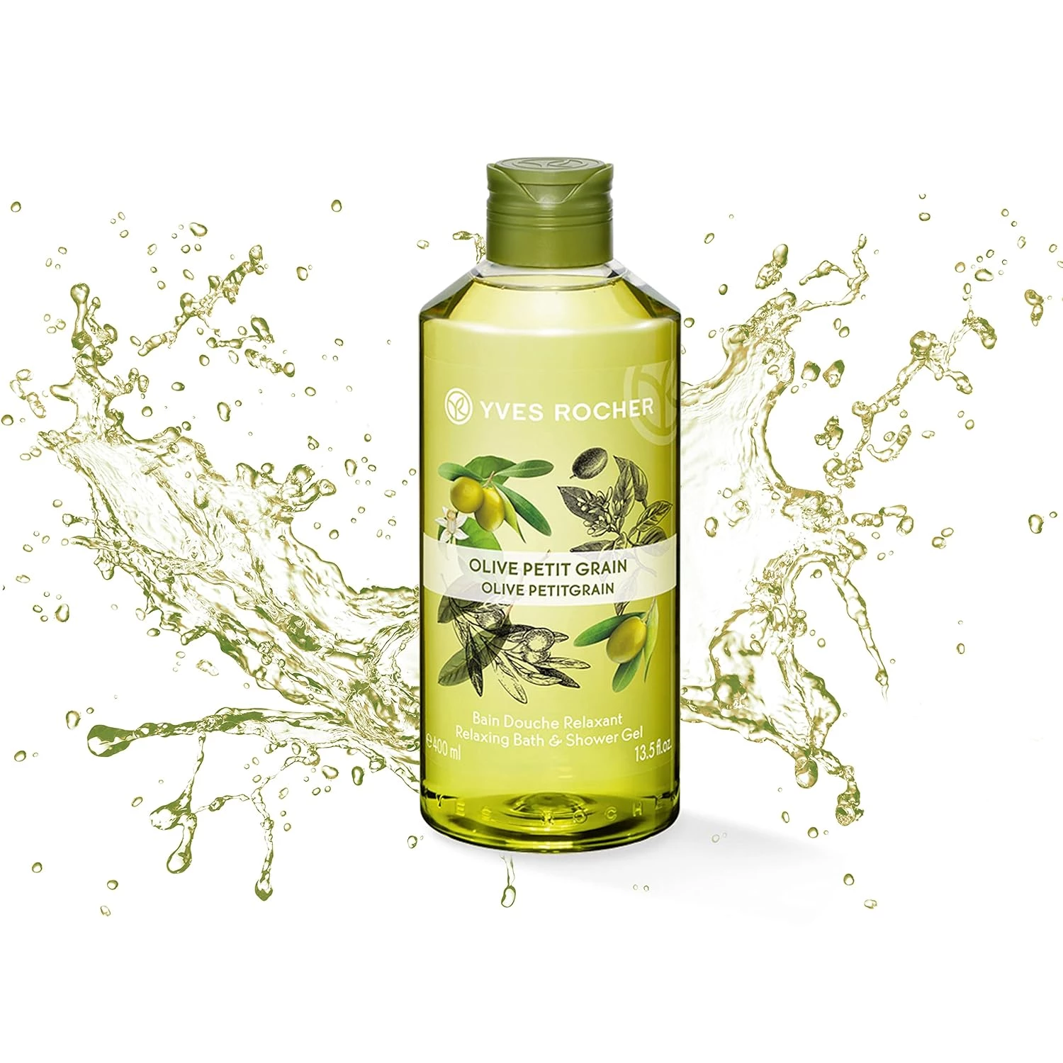 Yves Rocher Relaxing Bath & Shower Gel-Olive Petitgrain Yves Rocher Relaxing Bath & Shower Gel-Olive Petitgrain-Pack Size-400 ml