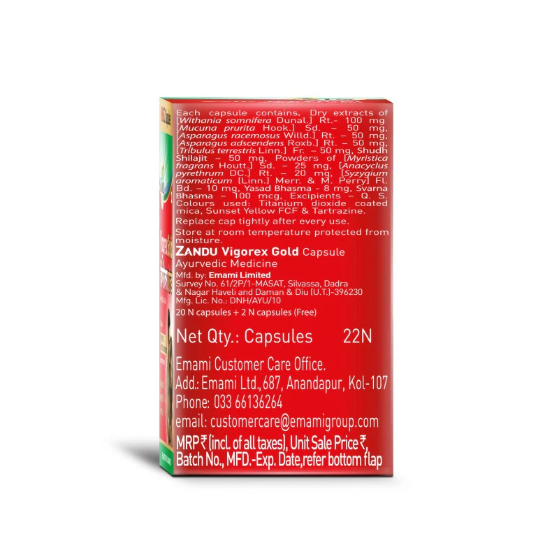 Zandu Vigorex Gold Capsules - Image 2