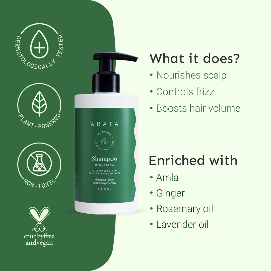 Arata Natural Hydrating Hair Shampoo - Image 7
