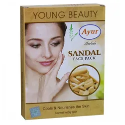 Sandal Face Pack Nourishes Dry Skin With Cooling Effect 100g Sandal Face Pack Nourishes Dry Skin With Cooling Effect 100g-Pack Size-Pack of 2