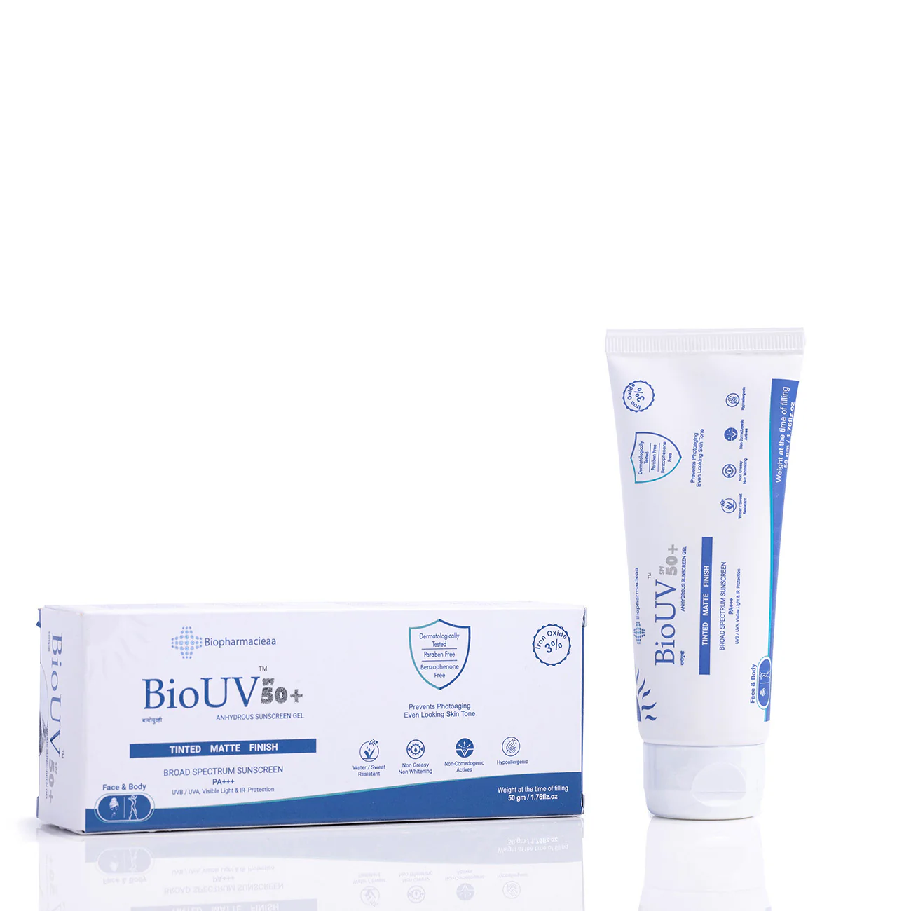 Bio UV 50+ (Tinted & Matte) Bio UV 50+ (Tinted & Matte)-Pack Size-50g