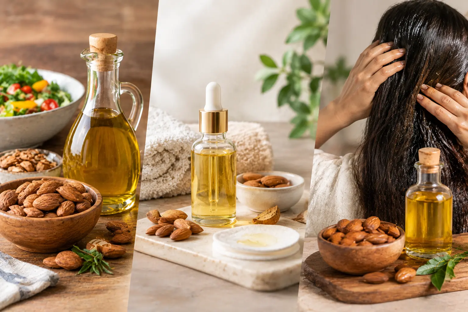 10 Uses of Almond Oil for Cooking, Skin and Hair