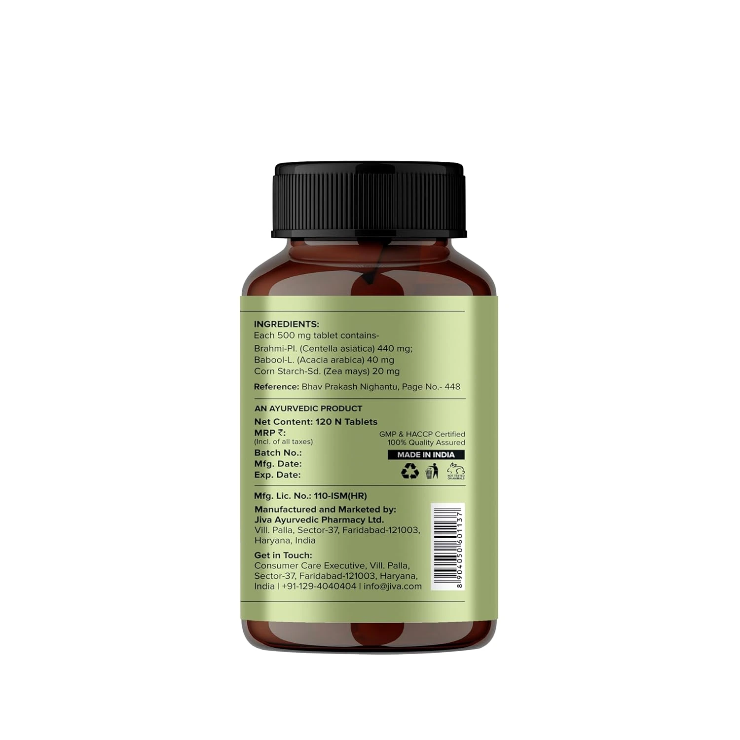 Jiva Ayurveda Brahmi Tablets 500mg - Image 2