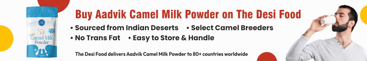 Buy aadvik camel milk powder from the desi food