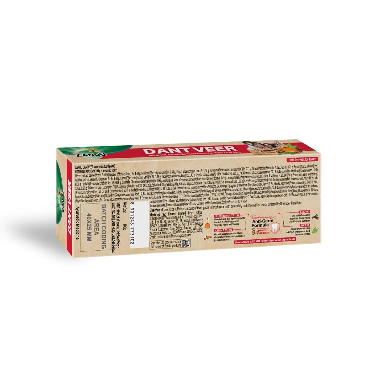 Zandu Dant Veer Toothpaste - Image 2