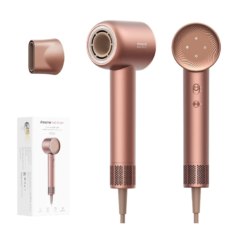 Dreame Glory Hair Dryer Fast Hair Drying, Negative Ionic Blow Dryer, 110,000 RPM- Rose Dreame Glory Hair Dryer Fast Hair Drying, Negative Ionic Blow Dryer, 110,000 RPM- Rose-Pack Size-500 g