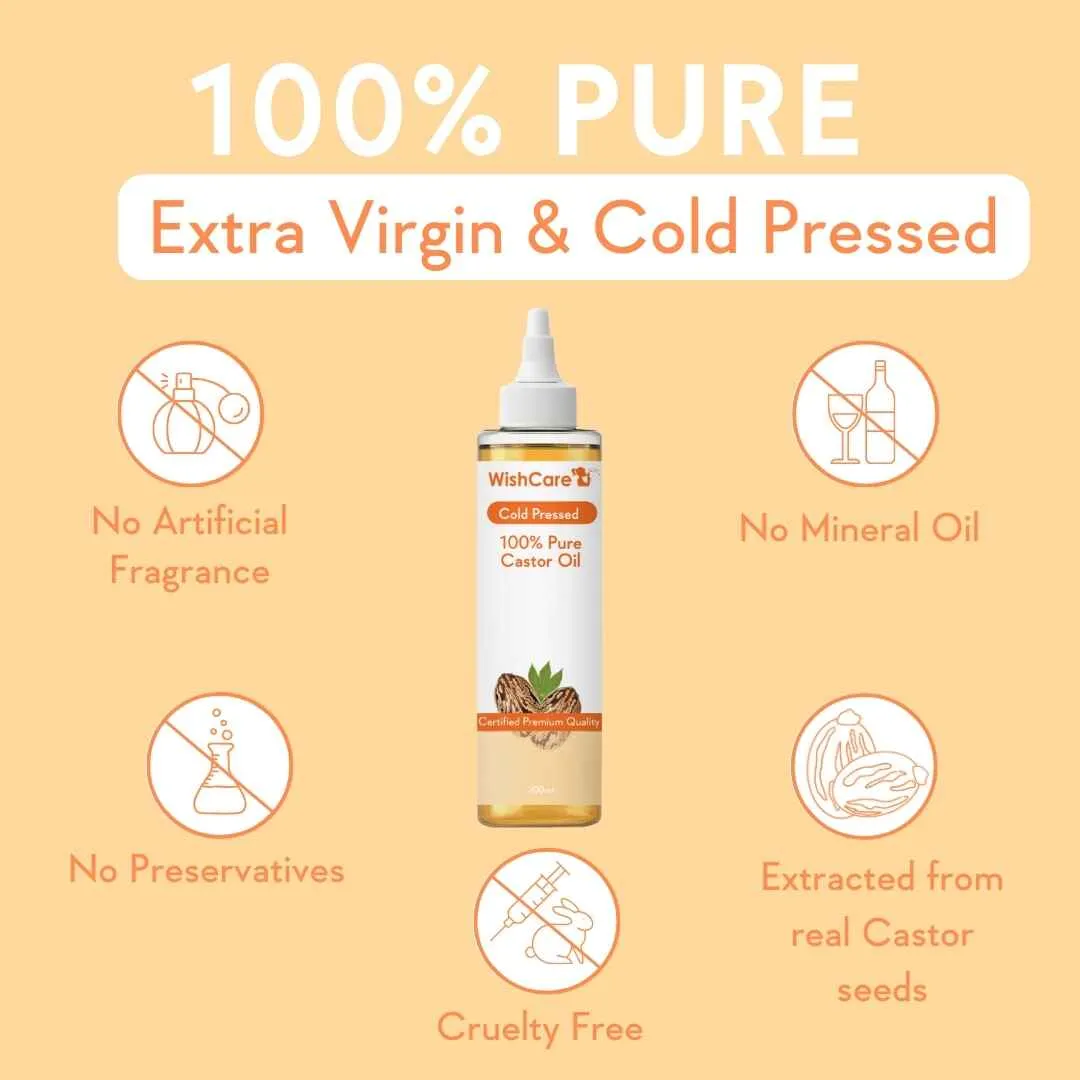 WishCare Cold Pressed Castor Oil 200ml - Image 2