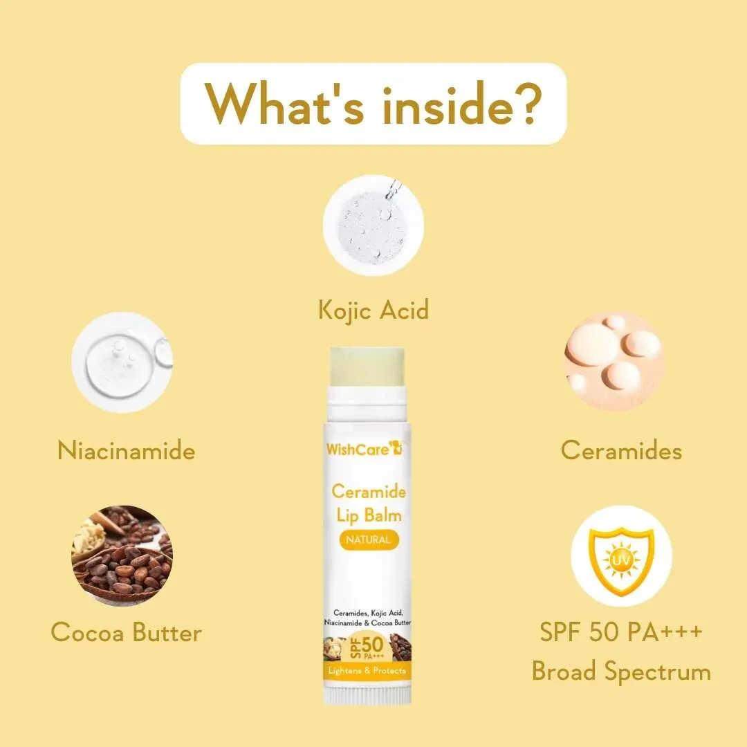 WishCare Ceramide Lip Balm with SPF 50 PA+++ Untinted - Image 2