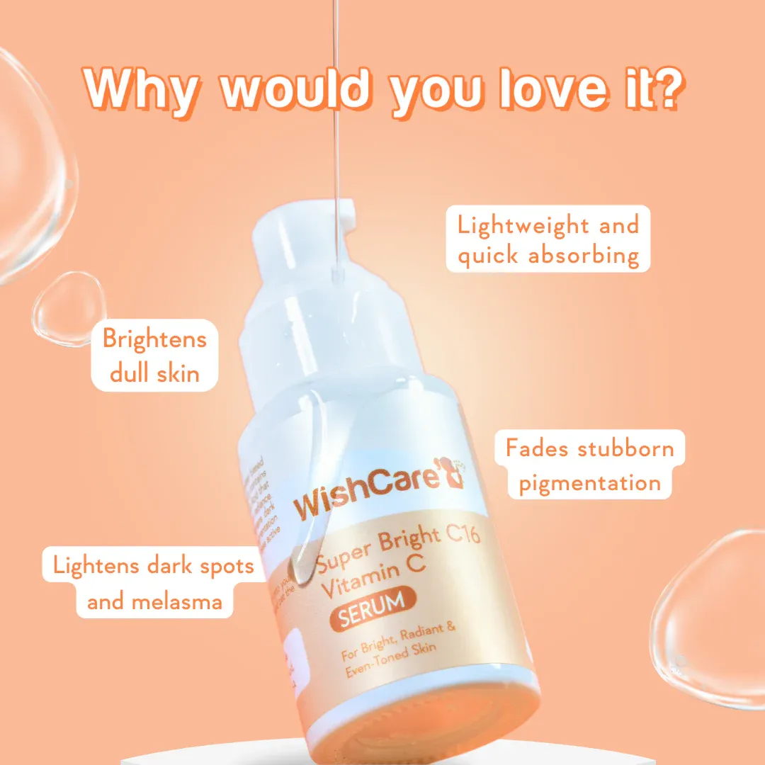 WishCare Super Bright Vitamin C16 Serum 30ml - Image 3