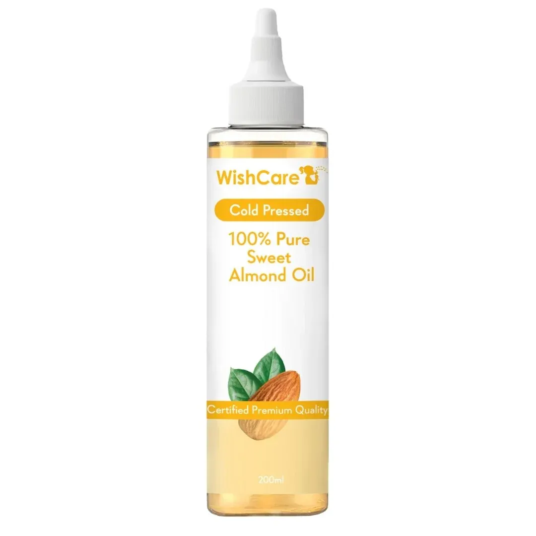 WishCare Cold Pressed Sweet Almond Oil 200ml WishCare Cold Pressed Sweet Almond Oil 200ml-Pack Size-200 ml