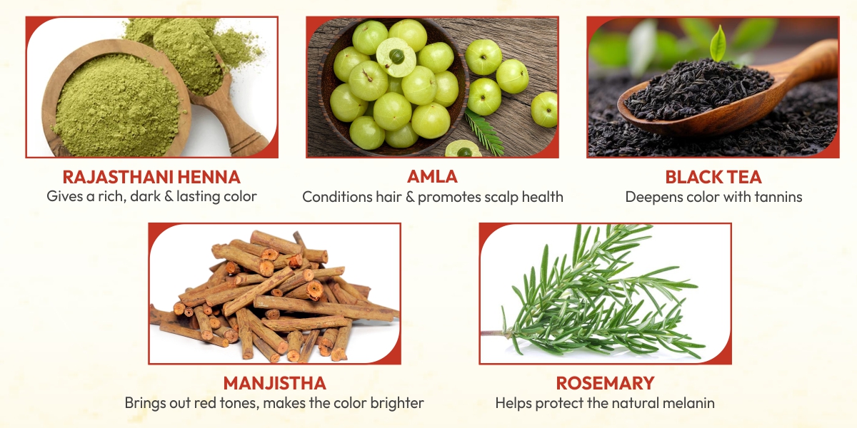 Ingredients in nat habit henna paste