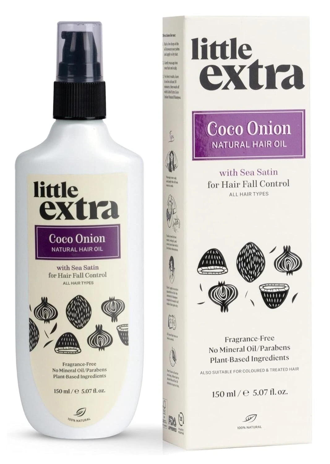 Little Extra Coco Onion Natural Hair Oil Little Extra Coco Onion Natural Hair Oil-Pack Size-200ml