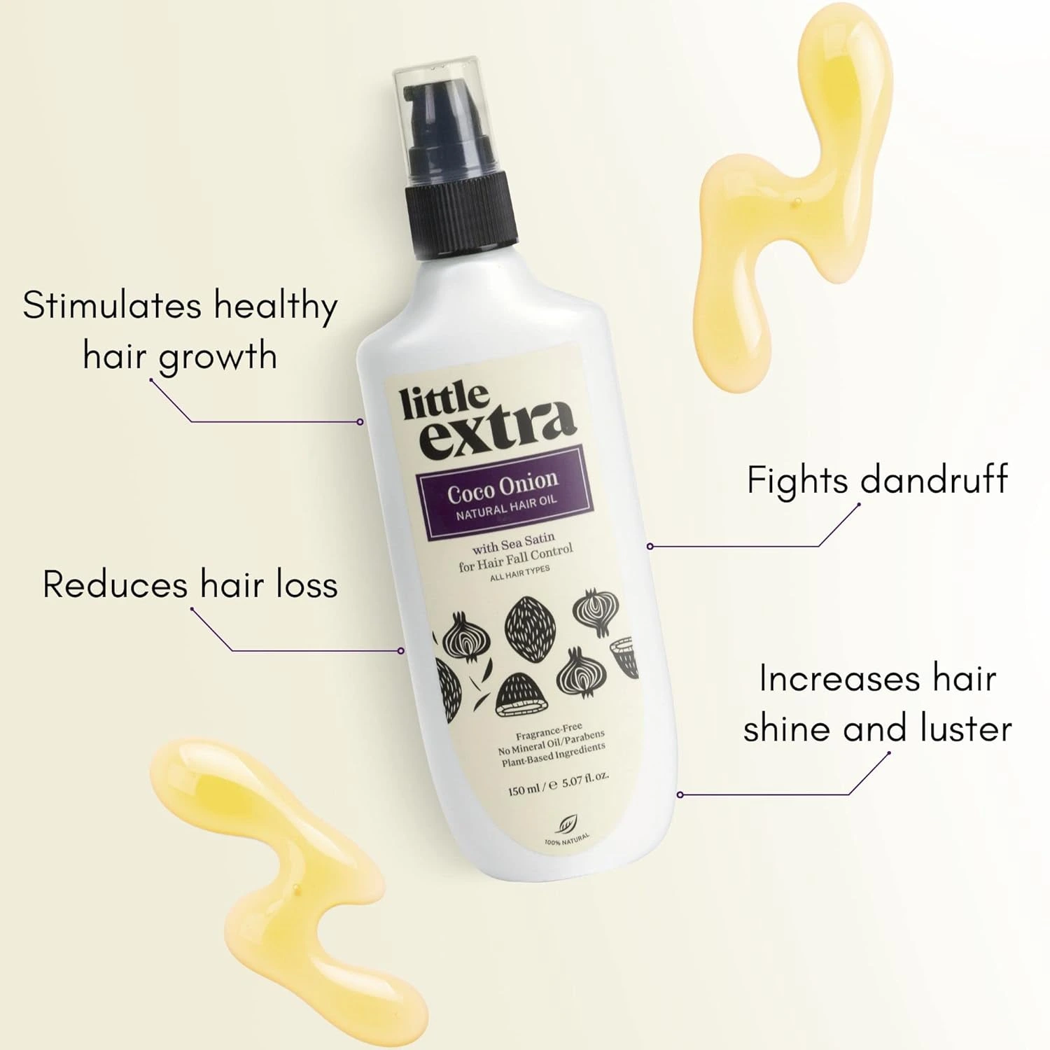 Little Extra Coco Onion Natural Hair Oil - Image 3