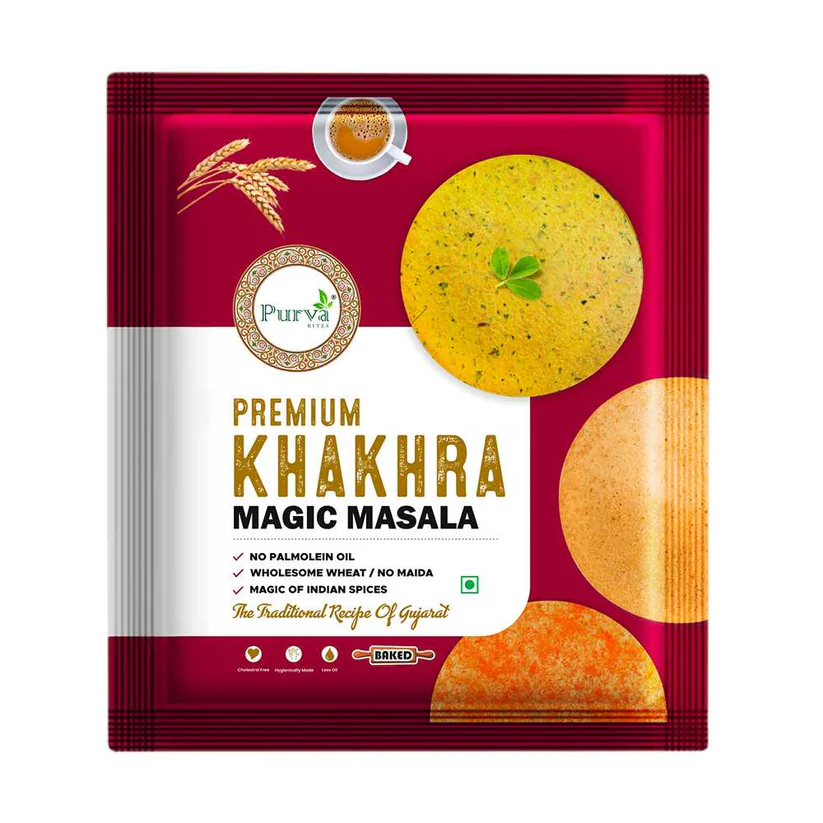Purva Bites Magic Masala Khakhra Purva Bites Magic Masala Khakhra-Pack Size-200g
