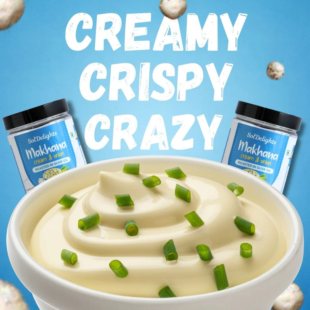 Makhana Cream and Onion  Roasted In Olive Oil   - Image 3