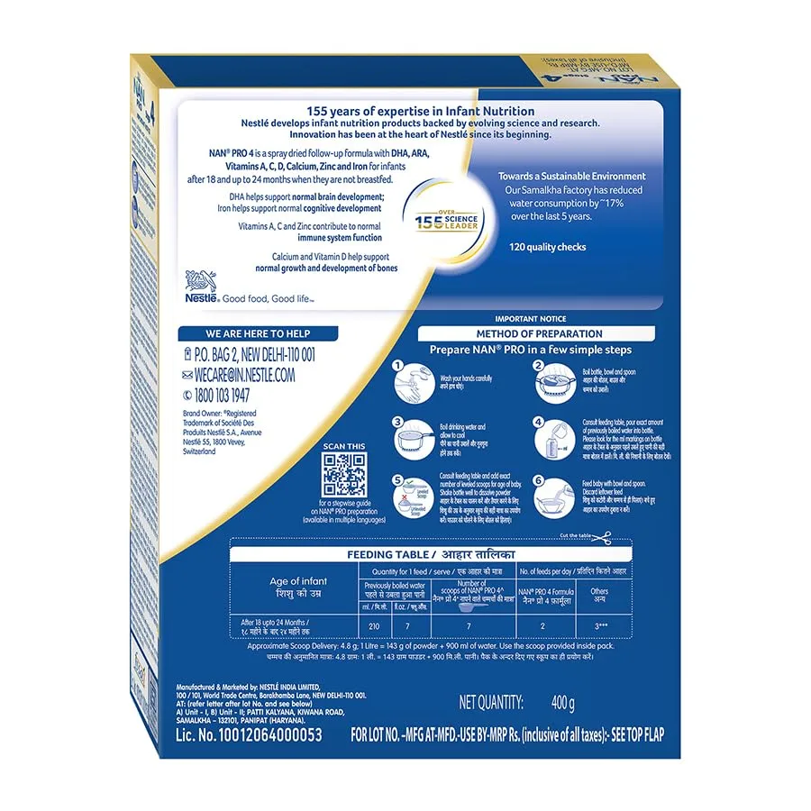 Nestlé NAN PRO 4 Follow Up Formula Powder - Image 2
