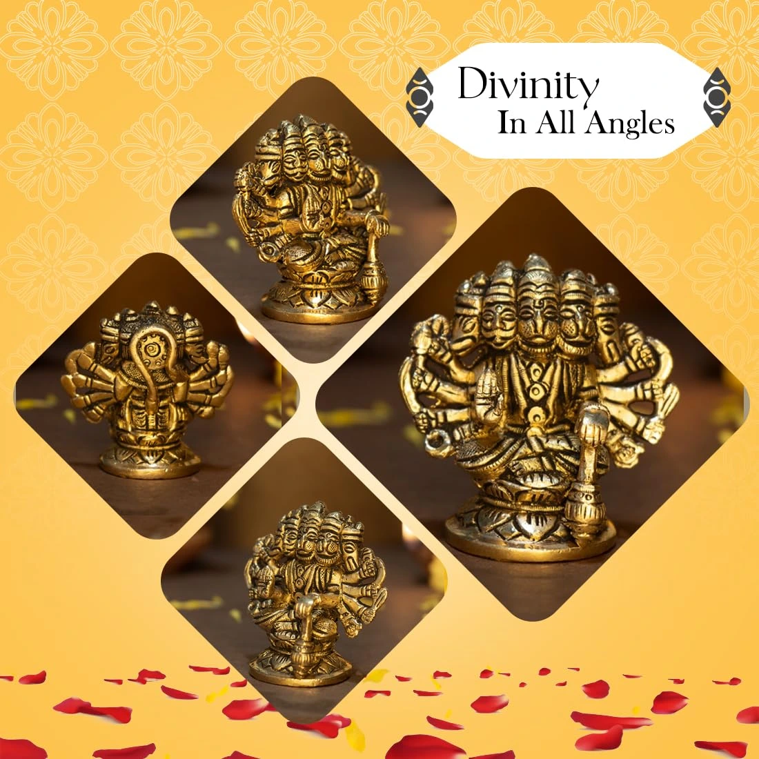 Pure Brass Panchmukhi Hanuman - Image 4