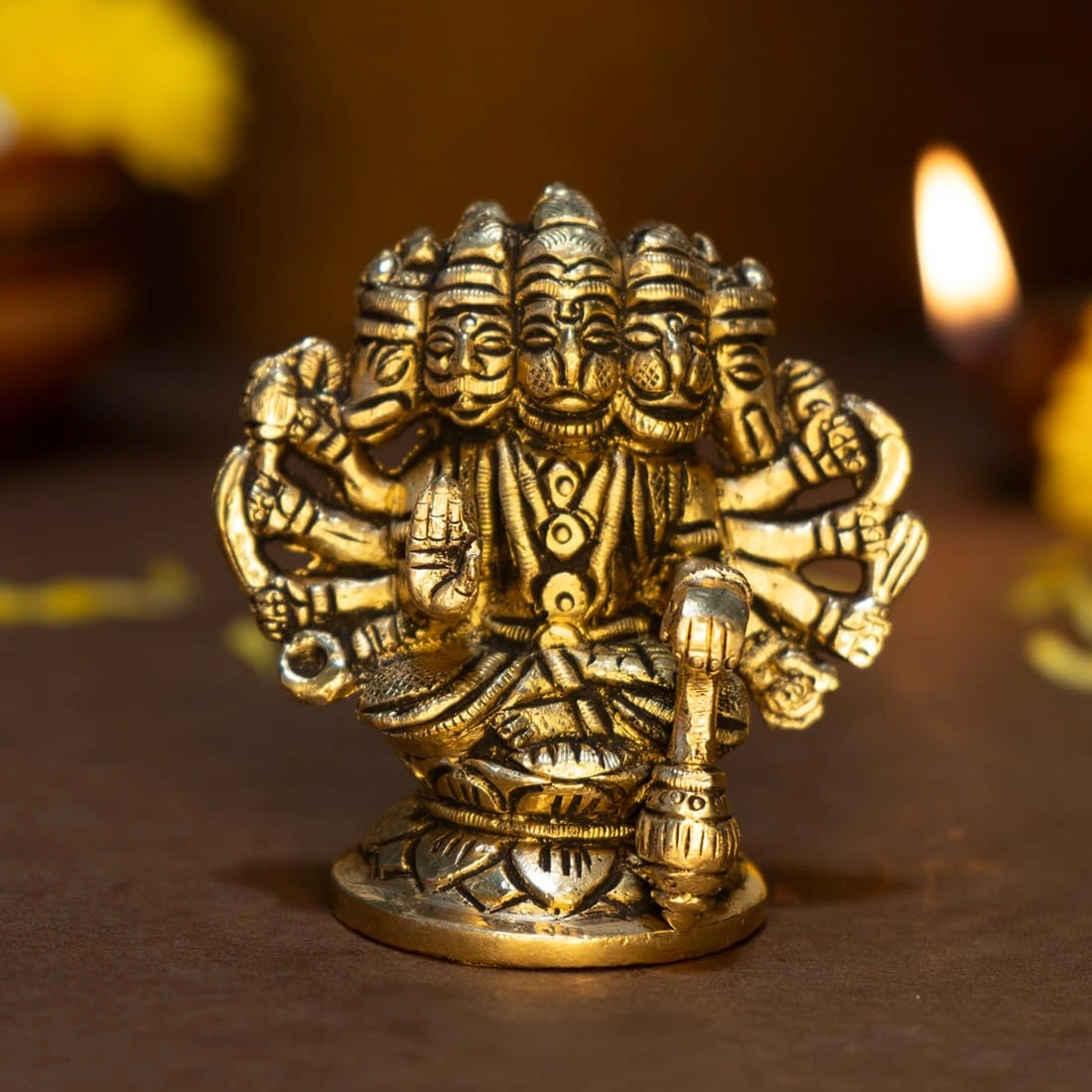 Pure Brass Panchmukhi Hanuman - Image 1