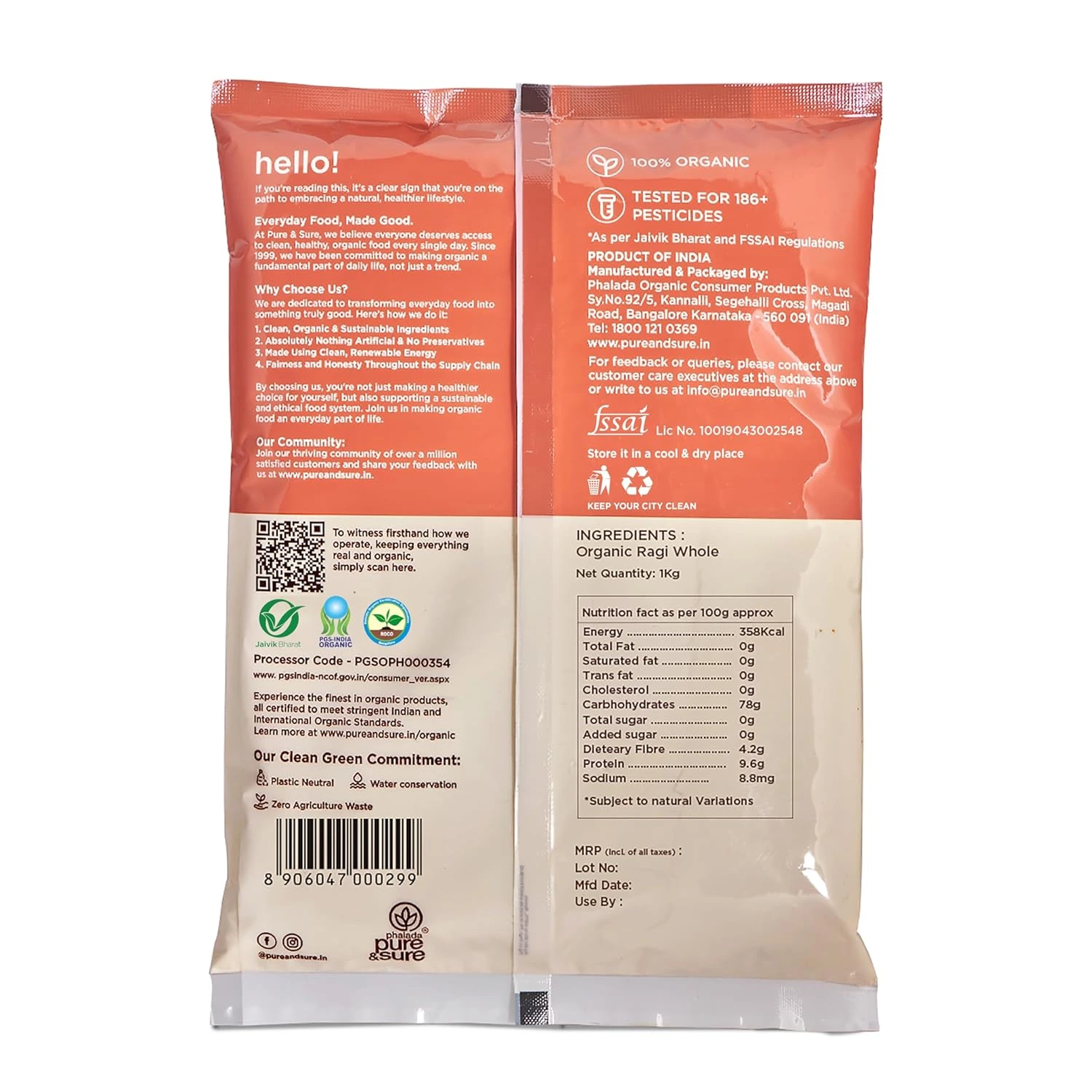 Phalada Pure and Sure Organic Ragi Flour - Image 2