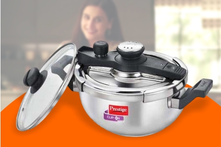 Prestige Clip On Svachh Stainless Steel Pressure Cooker