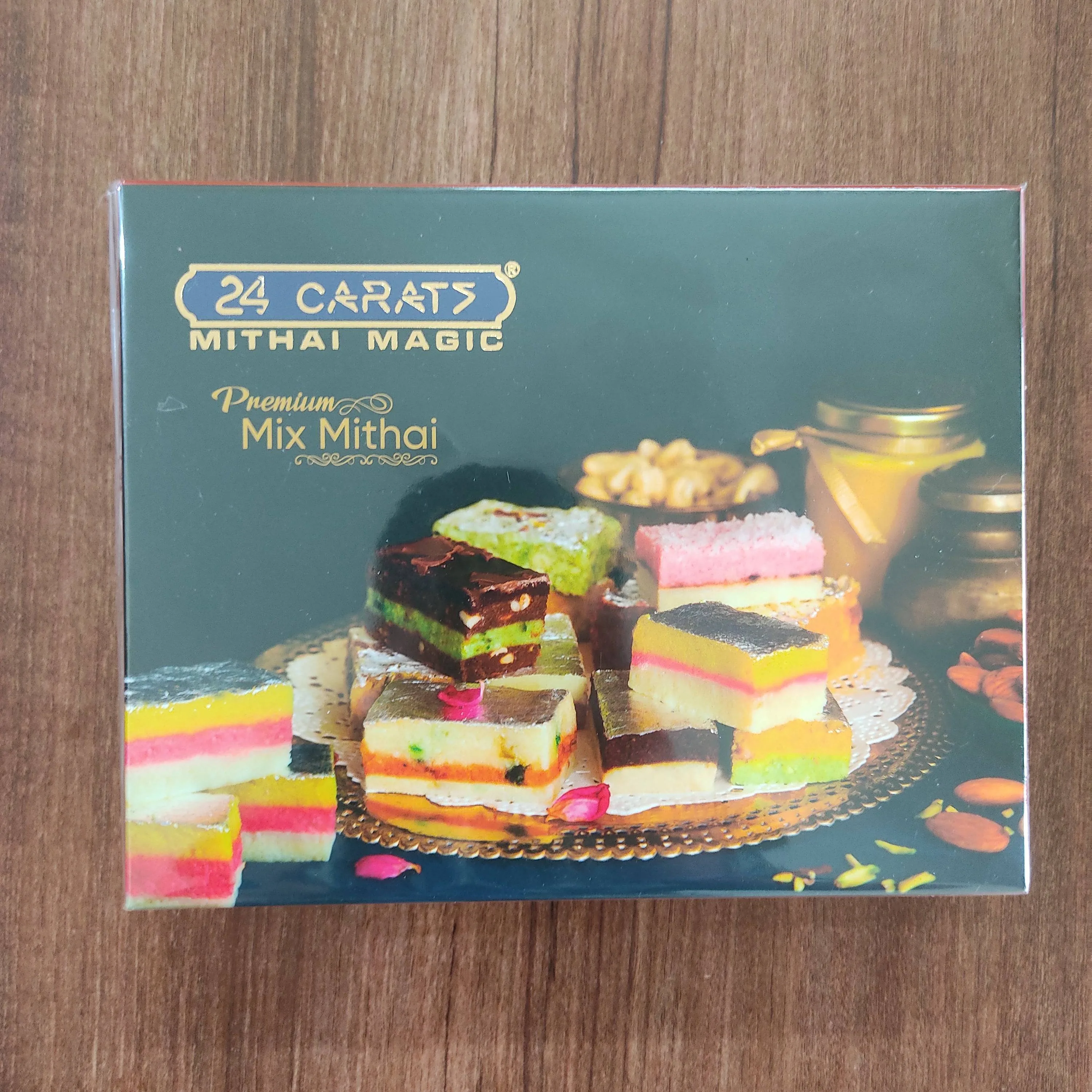 24 Carats Mithai Magic Box | Authentic Gujarati Sweets Assortment | Traditional Indian Desserts 1 kg