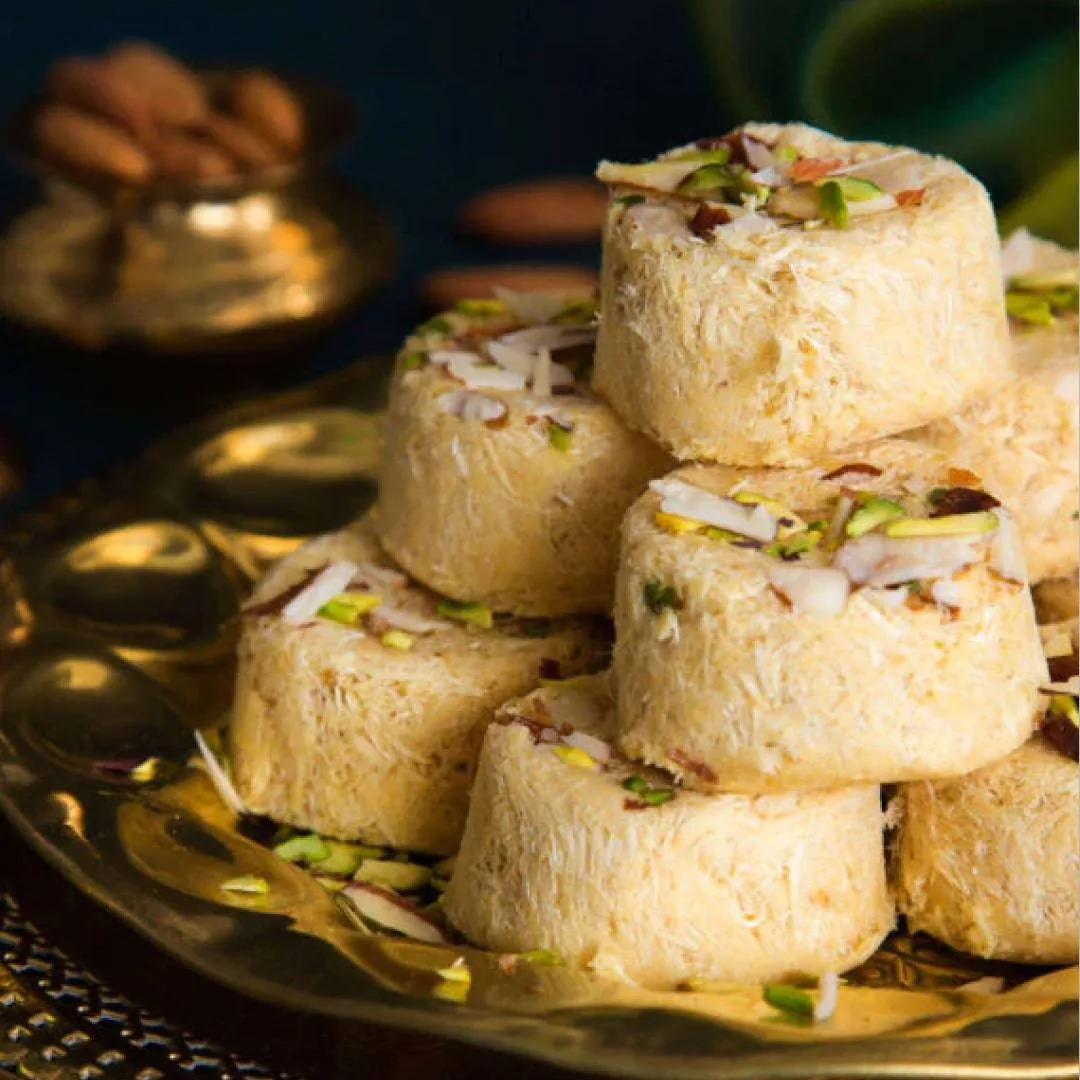 24 Carats Mithai Magic Golden Sonpapdi | Flaky Soan Papdi | Traditional Gujarati Sweets