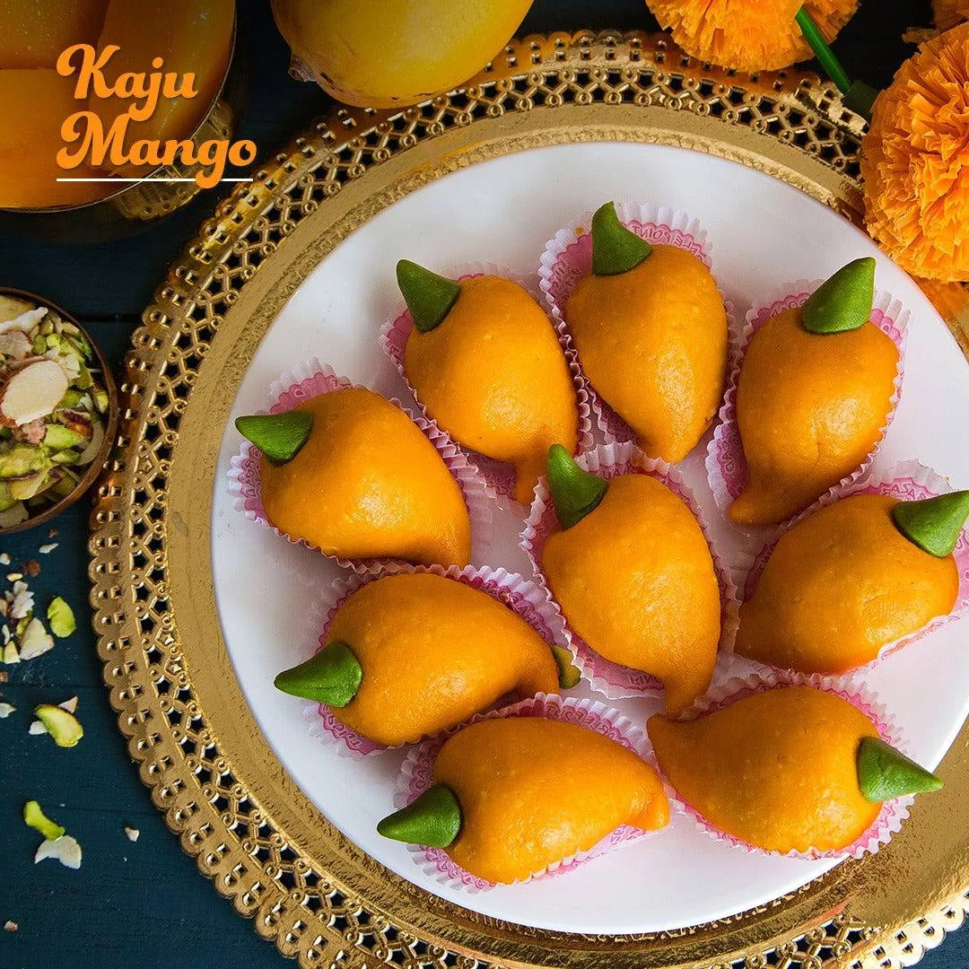 24 Carats Mithai Magic Kaju Mango | Authentic Surat Sweets | Creamy Cashew Confection
