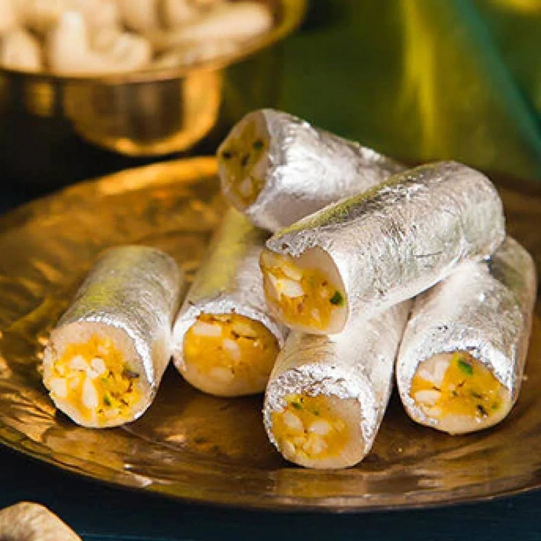 24 Carats Mithai Magic Kaju Roll | Authentic Cashew Sweets | Festive Indian Mithai