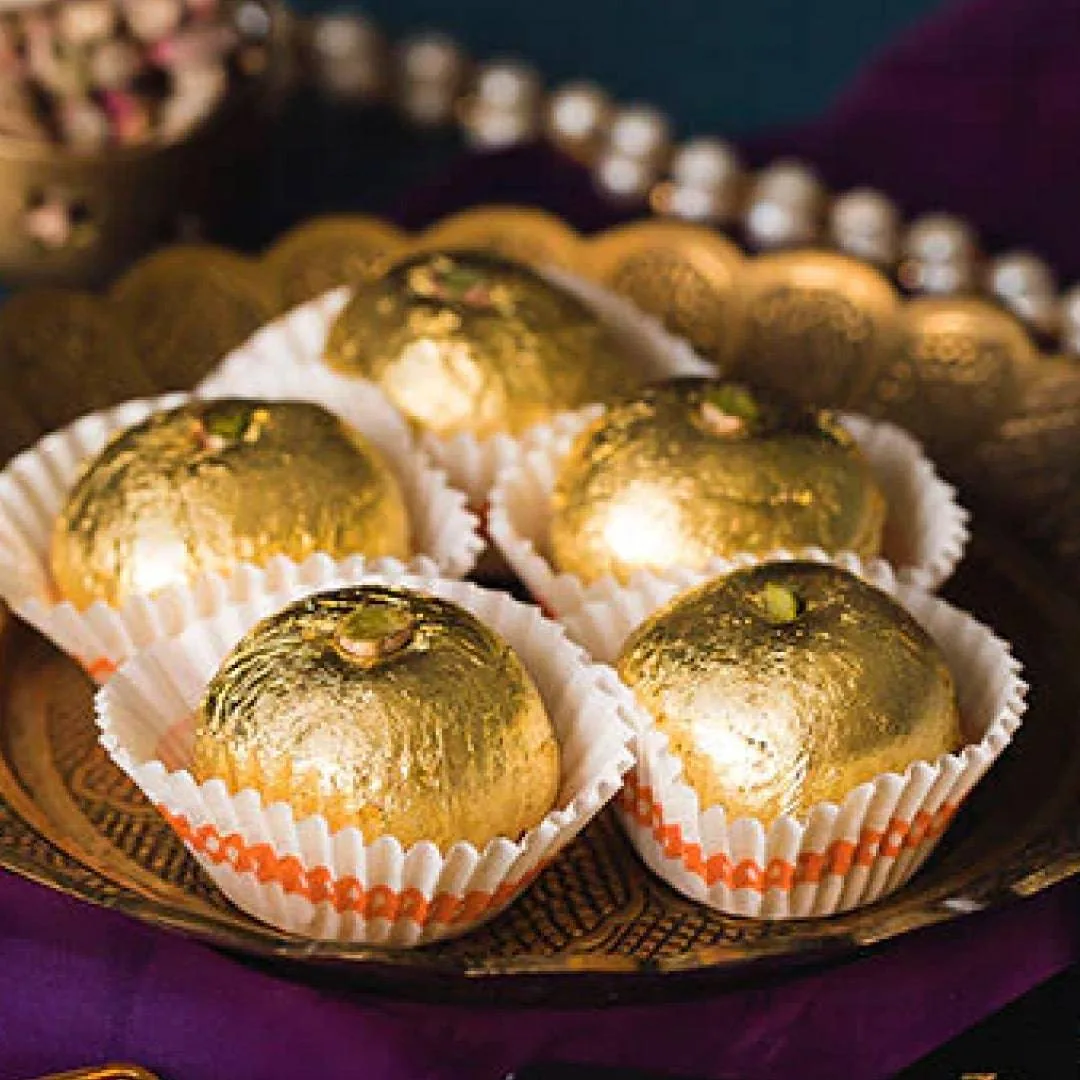 24 Carats Mithai Magic Suvarna Anar Diamond Sweet | Royal Edible Gold Mithai | Traditional Luxury Dessert