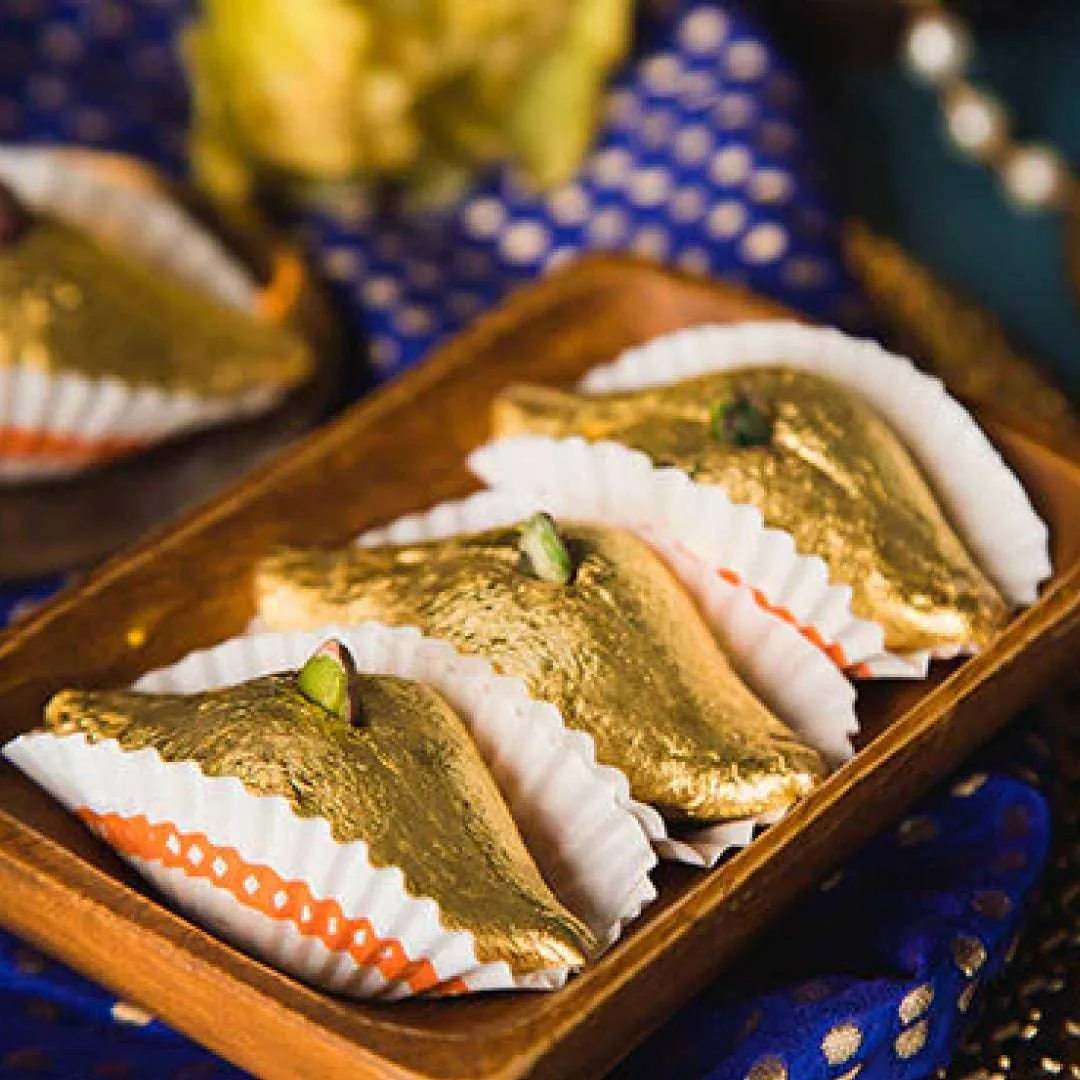 24 Carats Mithai Magic Survarna Nargis Kalam | 24K Gold Leaf Mithai | Authentic Gujarati Luxury Sweet