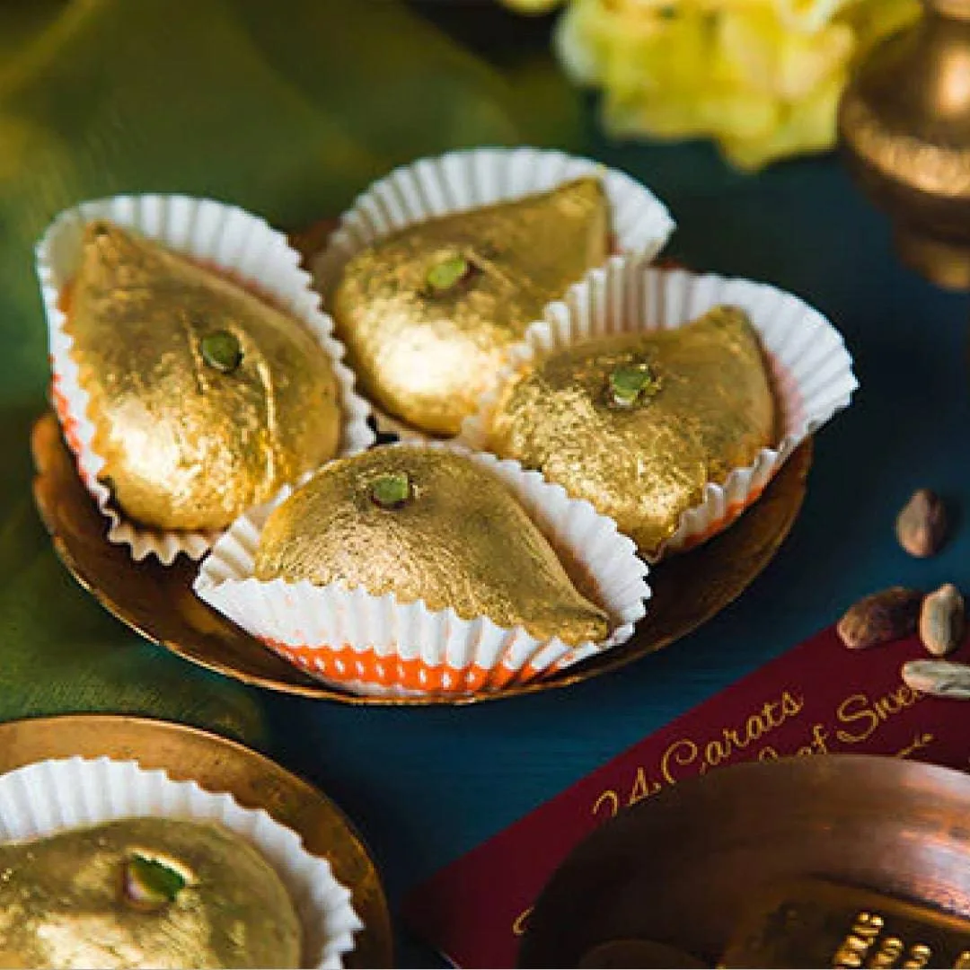 24 Carats Mithai Magic Suvarna Tulsi Ganga | Luxury Indian Sweet | Gold Leaf Mithai