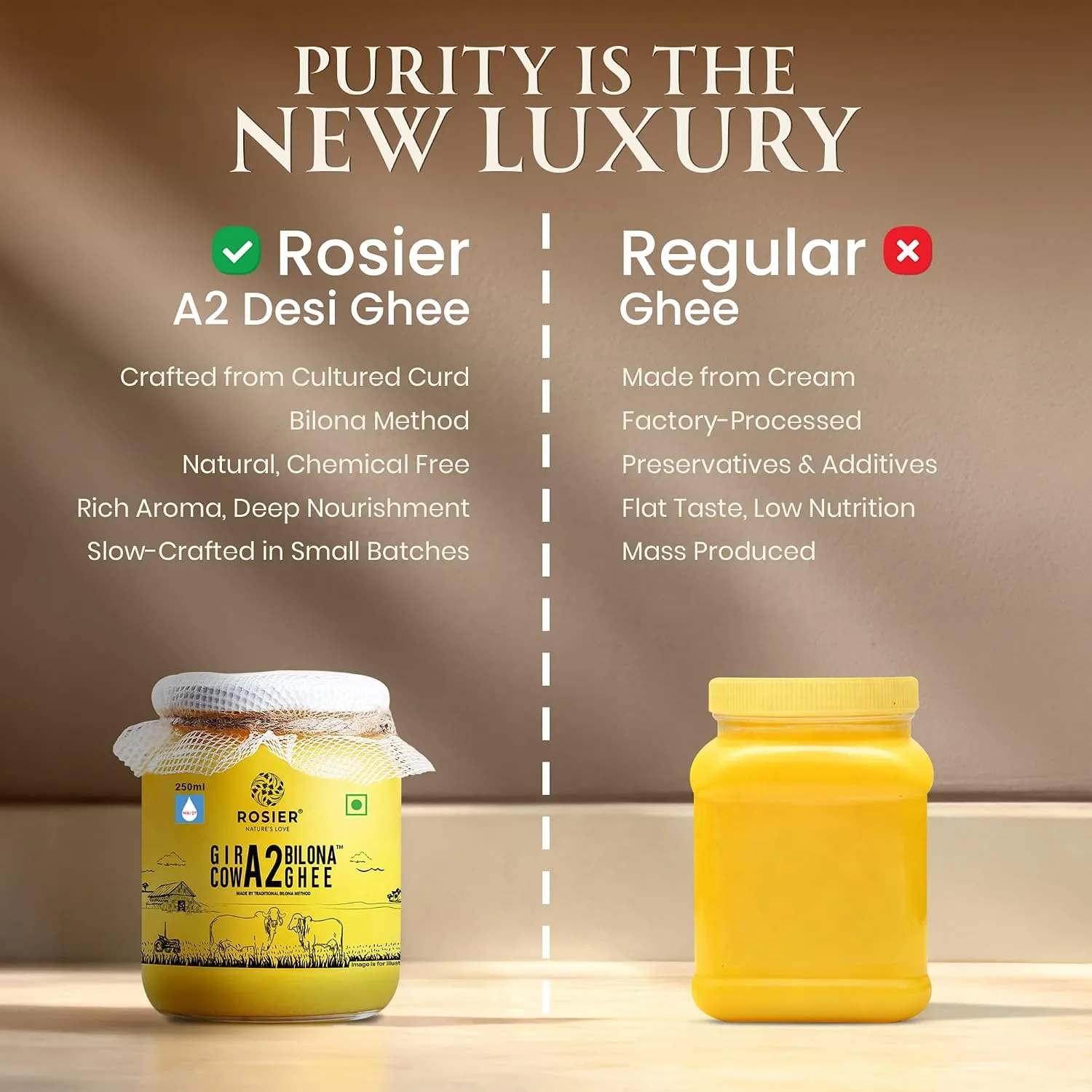 A2 Organics Desi Gir Cow A2 Bilona Ghee | Cultured Ghee | Vedic Bilona Method Ghee-2