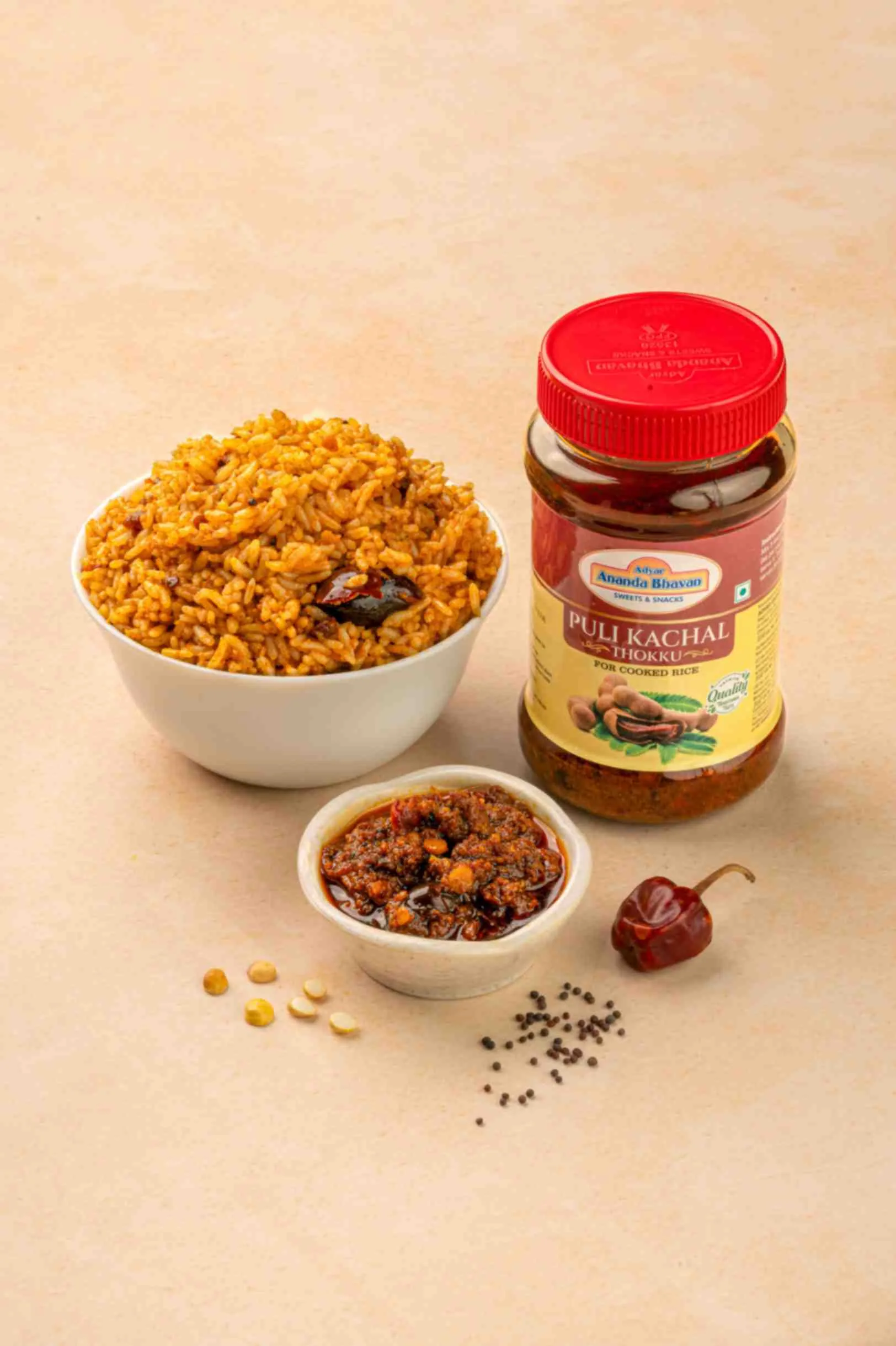 A2B Adyar Ananda Bhavan Puli Kachal Rice Paste | Instant Tamarind Rice Mix | Tangy South Indian Condiment-1