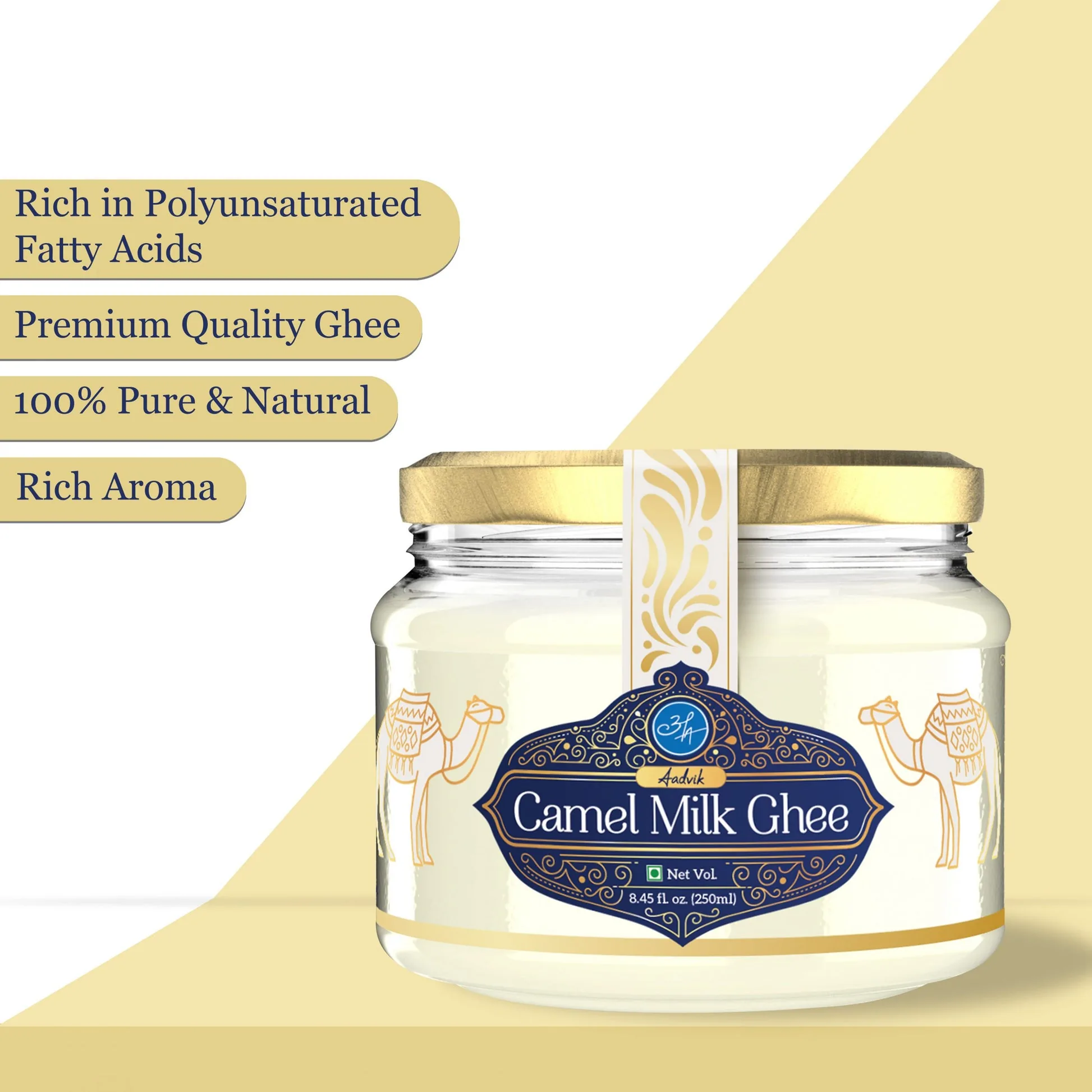 Aadvik Camel Milk Ghee | Pure Clarified Butter | Natural Digestion & Immunity Support-3