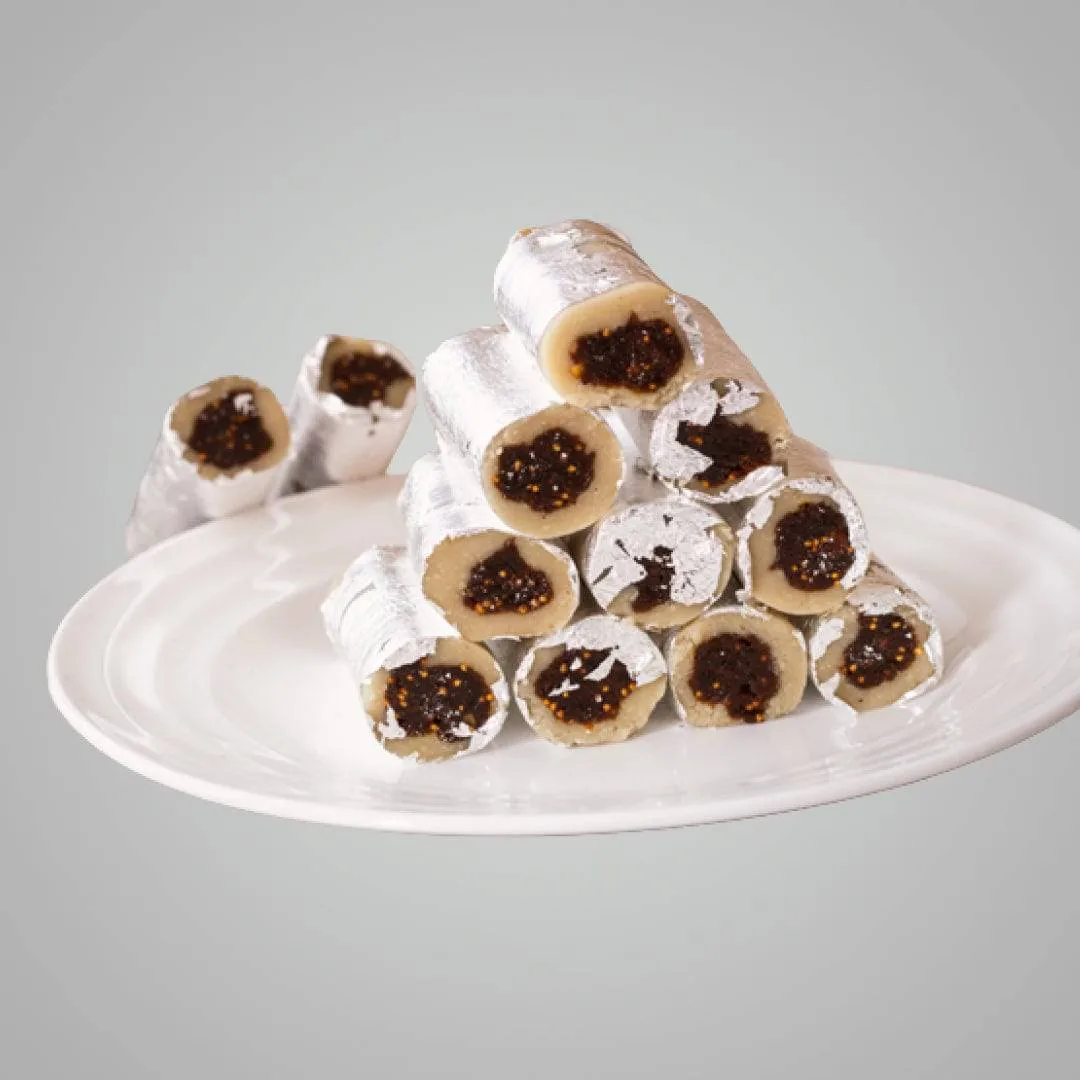 Aazad Kaju Anjeer Roll | Authentic Indian Dry Fruit Sweet | Fresh Festive Mithai 250 gms