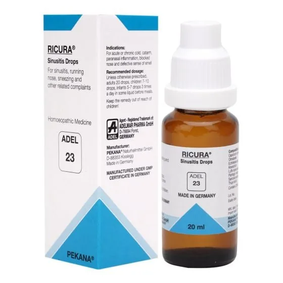 Adel Homeopathy 23 Ricura Drop | Sinusitis and Nasal Congestion Support | Natural Respiratory Care-3