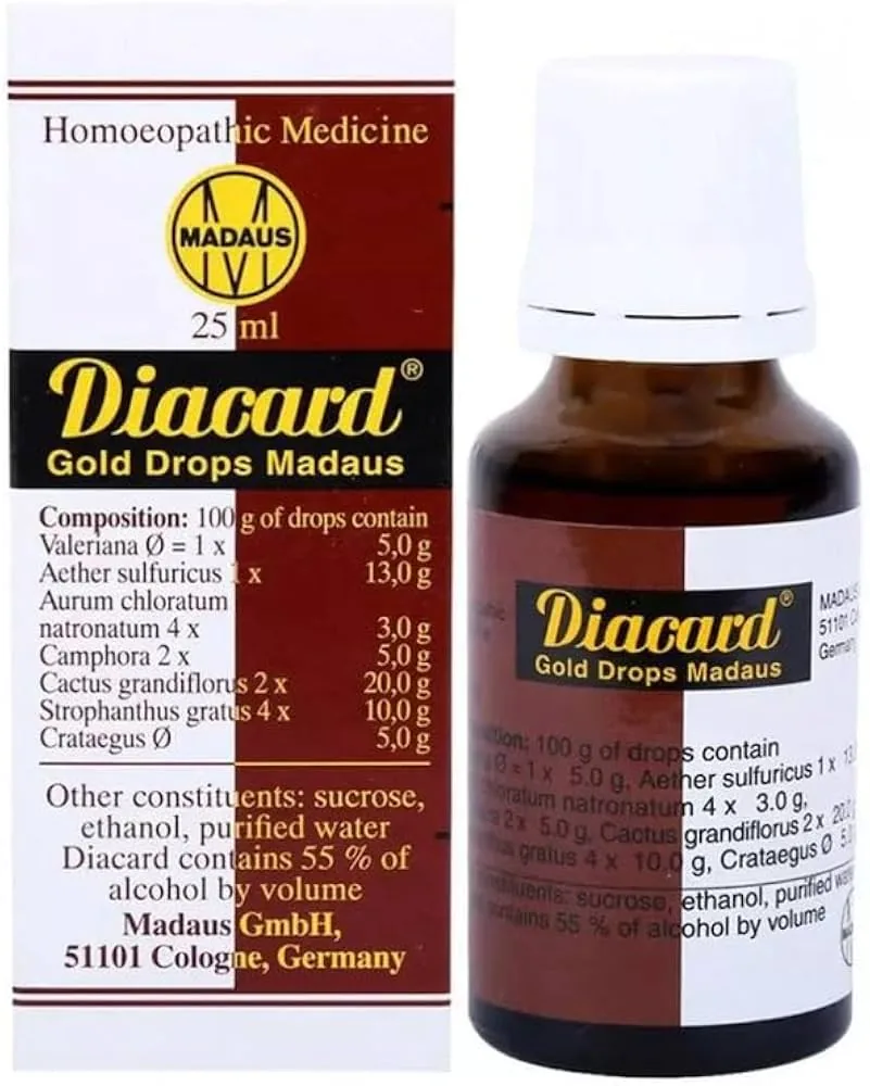 Adel Homeopathy Diacard Gold Madaus Drops