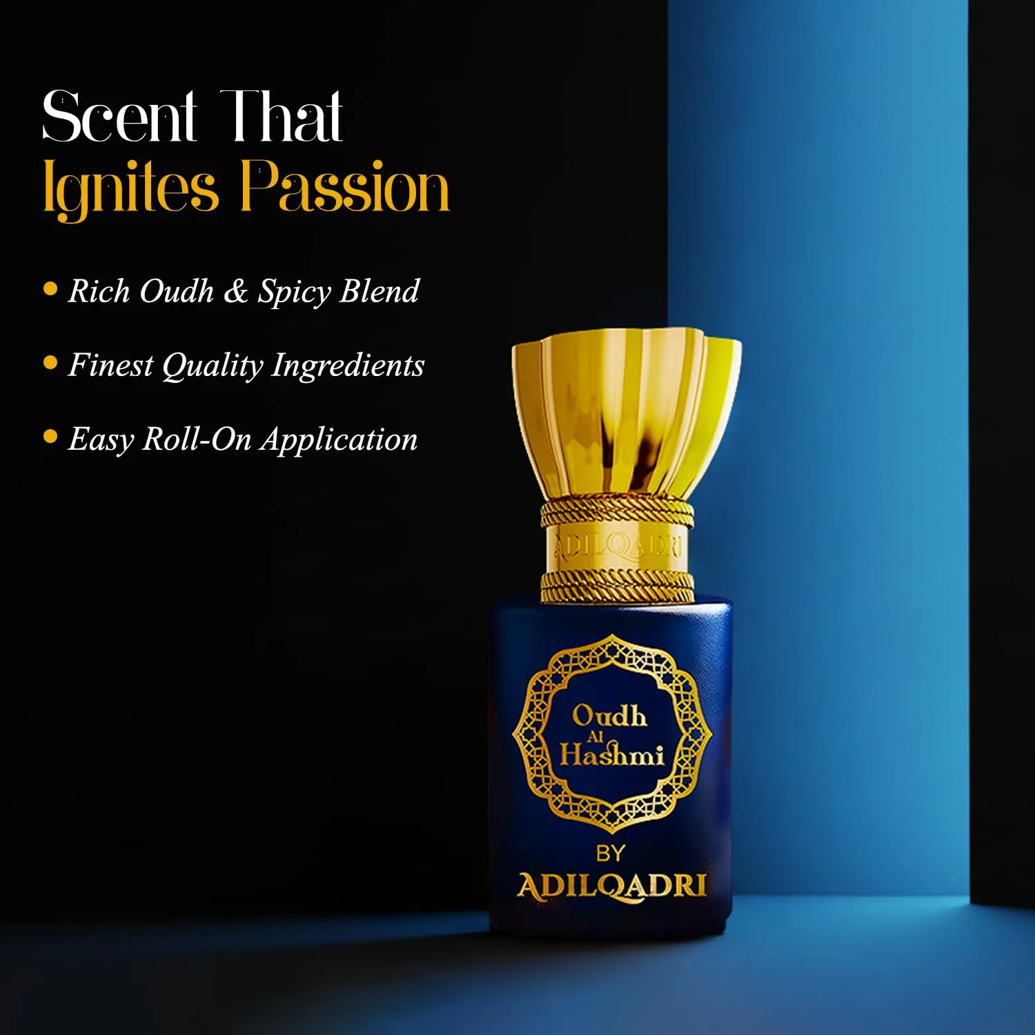 AdilQadri Oudh Al Hashmi Attar Perfume | Non-Alcoholic Roll-On | Long-Lasting Oriental Woody Fragrance-2