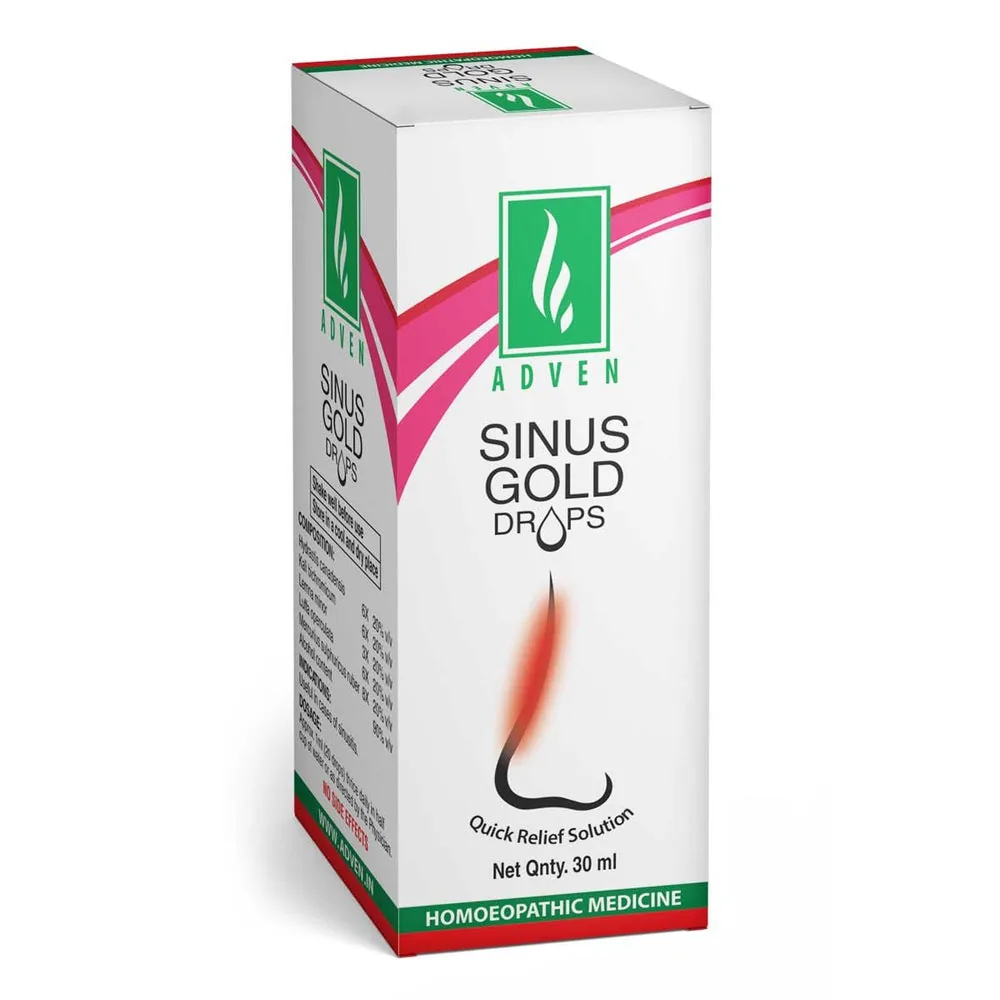 Adven Homeopathy Sinus-Gold Drops | Natural Sinus Relief | Nasal Congestion & Headache Care-2