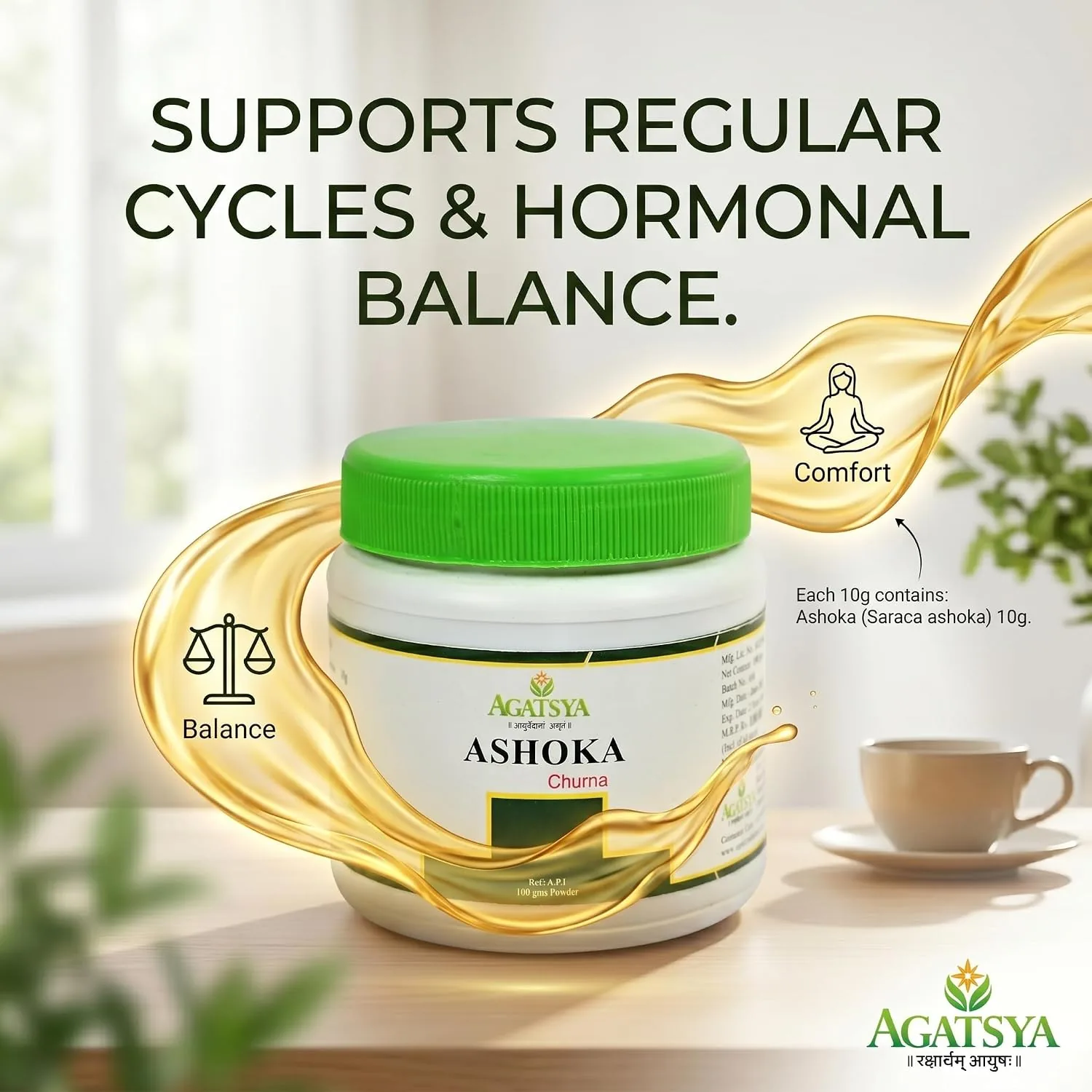 Agatsya Ashoka Churna | Pure Ashoka Bark Powder | Traditional Female Wellness Support-4