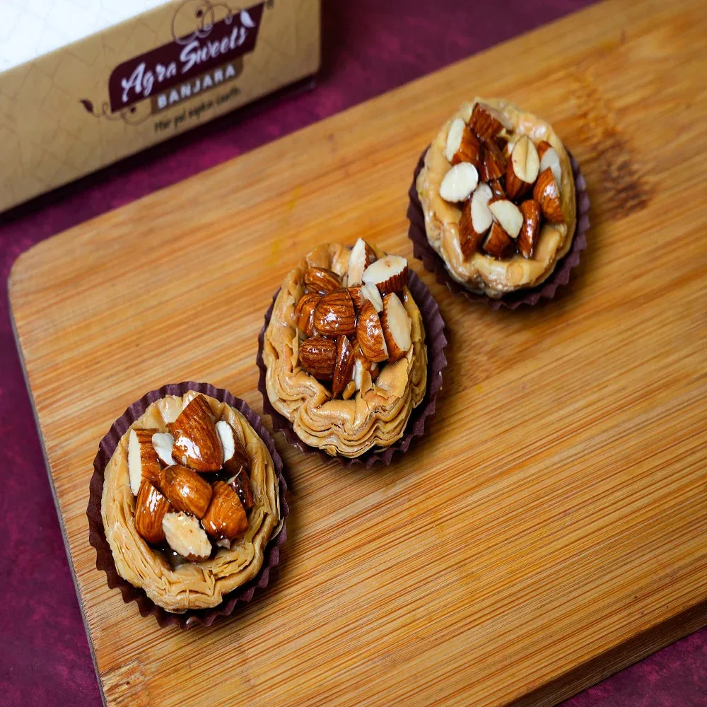 Agra Sweets Banjara Almond Tart Baklava | Filo Pastry Confection | Rich Almond Filling
